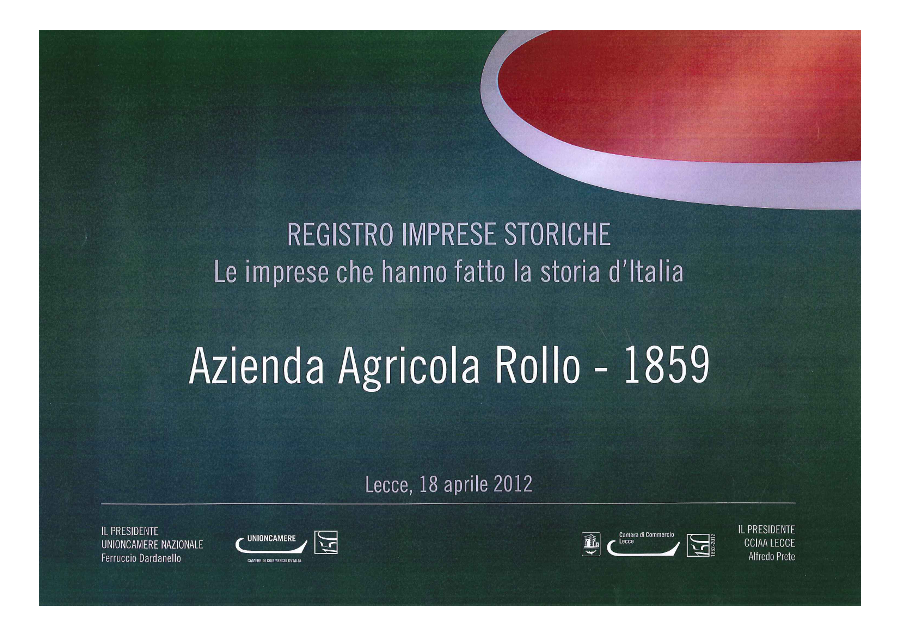 Azienda Agricola Rollo Impresa Storica Italiana